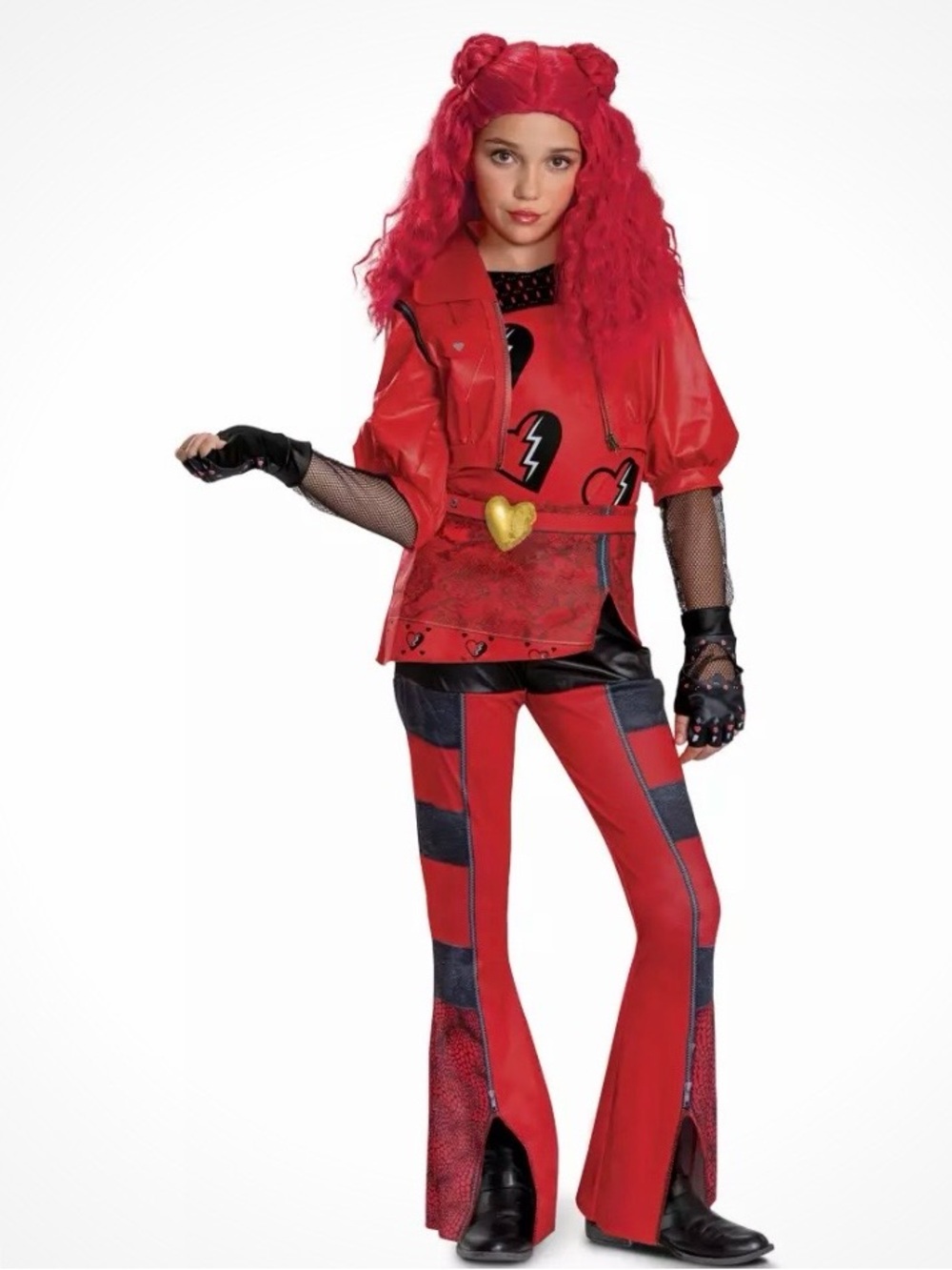 DISGUISE GIRLS DISNEY'S DESCENDANTS RISE OF RED DELUXE RED COSTUME SIZE 4-6 New